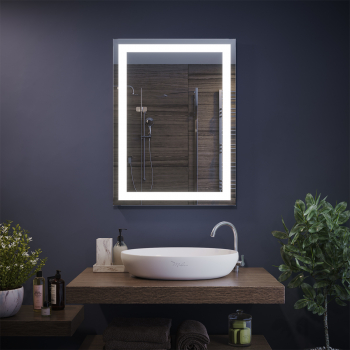 Зеркало с широкой LED подсветкой по периметру 