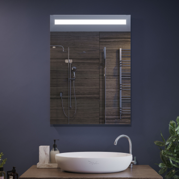 Зеркало с верхней LED подсветкой Зеркало с верхней LED подсветкой